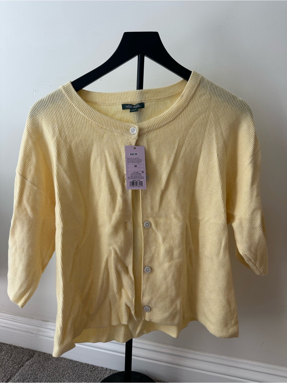 Wild Fable - Light Yellow Short Sleeve Sweter